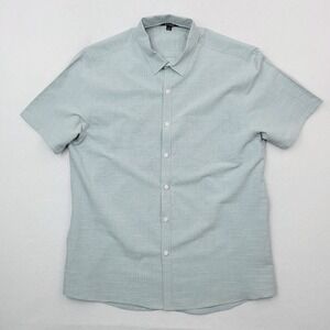 Stoic Shirt Mens Large Green Textured Button Down‎ Stretch Slim Fit Outdoor
